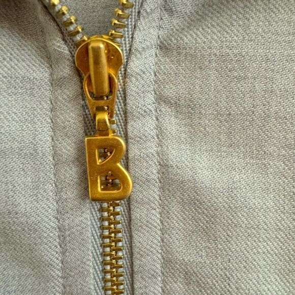 NEW Bogner Valerie Gray Full Zip Collared Dress Shirt Size EU 40 = US 12 Vintage - Picture 4 of 8